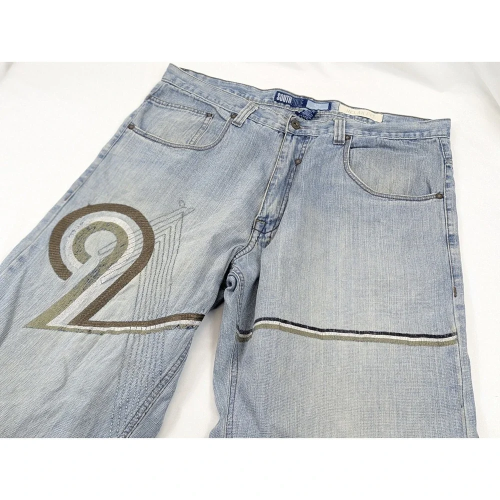Southpole Jeans Mens 38x32 Baggy Relaxed Y2K Distressed Hip Hop Street Wear Wide